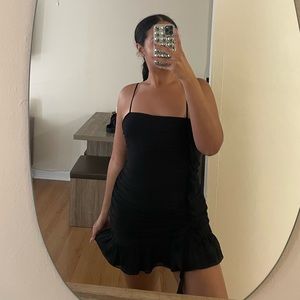 black mini cocktail hour/bachelorette dress, zara(sale rack, lightly used)
